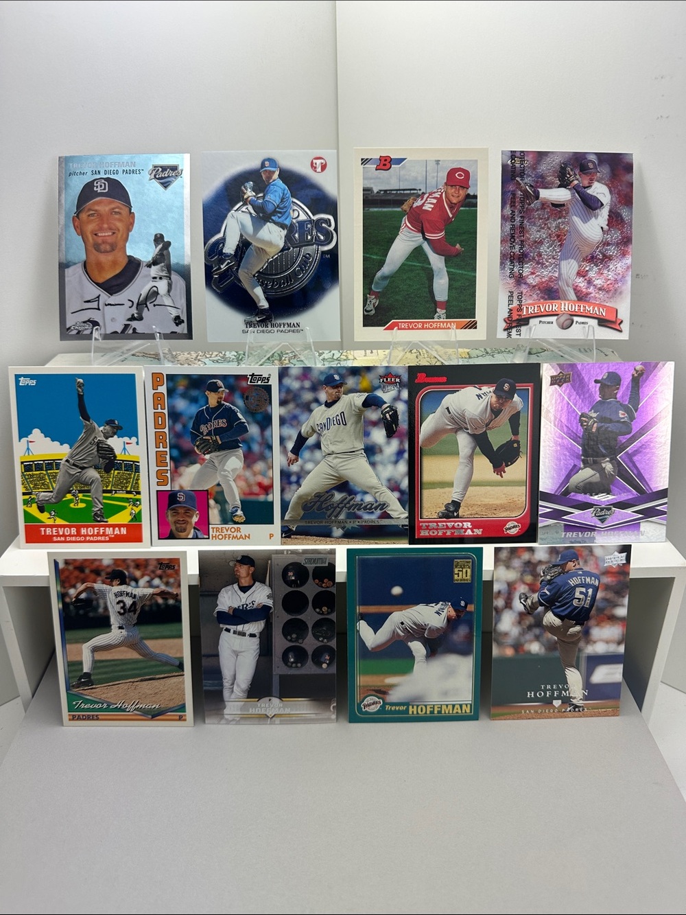 Trevor Hoffman rookie card in lot of 13 (Padres)